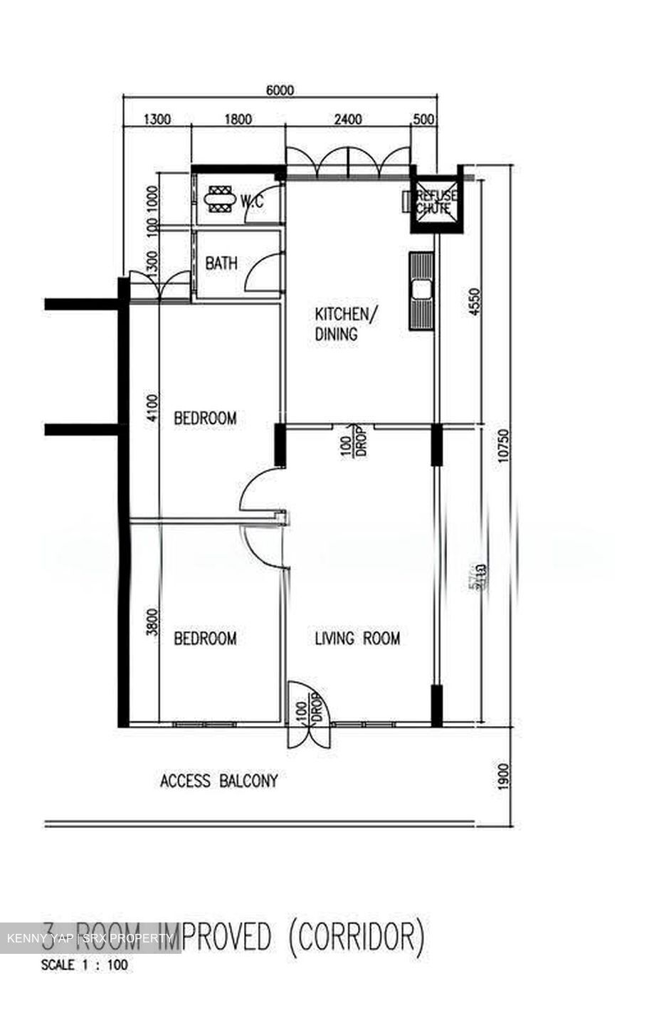 Blk 806 King George's Avenue (Kallang/Whampoa), HDB 3 Rooms #620651021